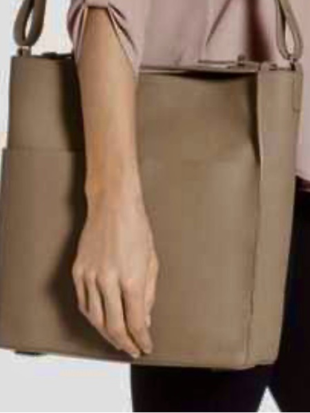 All Saints Mast grayish Olive Green Pebble Leather Hobo Bag w/ Silver hardware